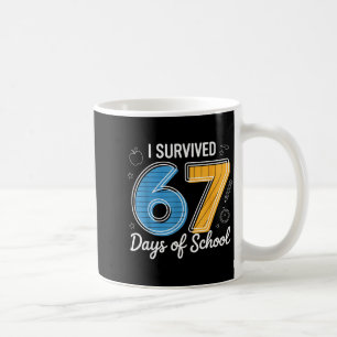 Caneca De Café Eu Sobrevivi 67 Dias De Escola Piada Meme Professo