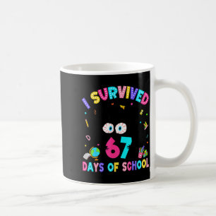 Caneca De Café Eu Sobrevivi 67 Dias De Escola Six Seven Meme Gíri