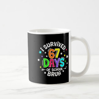 Caneca De Café Eu Sobrevivi 67 Sessenta e Sete Dias De Escola Bru