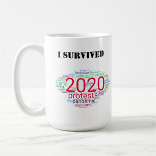 Caneca De Café Eu Sobrevivi a 2020