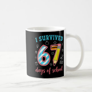 Caneca De Café Eu Sobrevivi a 67 Dias de Aula Engraçado 67 Meme P