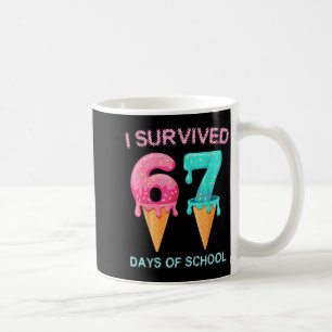 Caneca De Café Eu Sobrevivi a 67 Dias de Escola Professora de Mat