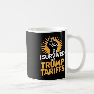 Caneca De Café Eu Sobrevivi à Camisa das Tarifas de Trump