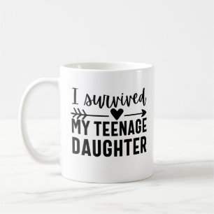 Caneca De Café Eu Sobrevivi À Minha Filha De Adolescência