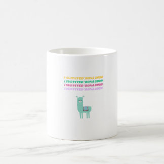 Caneca De Café Eu sobrevivi a Rona 2020 Llama