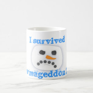 Caneca De Café Eu sobrevivi a Snowmageddon 2010