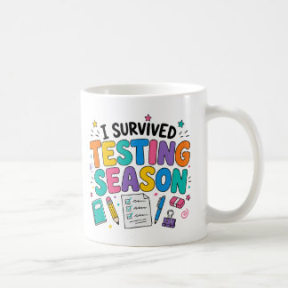Caneca De Café Eu Sobrevivi à Temporada de Testes Humor Escolar