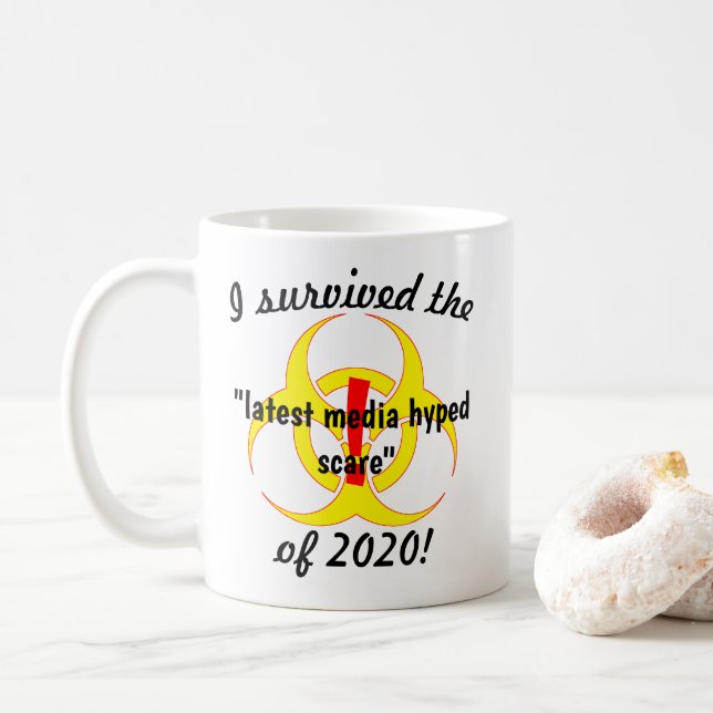 Caneca De Café Eu Sobrevivi À Última Mídia Que Hipedia Novidade A (Com Donut)