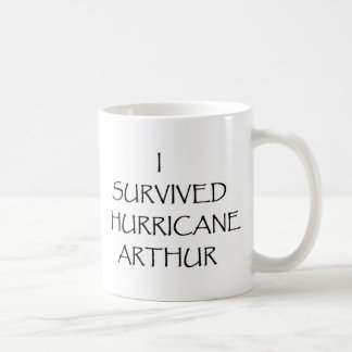 Caneca De Café Eu sobrevivi ao furacão Arthur