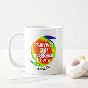 Caneca De Café EU SOBREVIVI AO FURACÃO IRMA em seu lugar