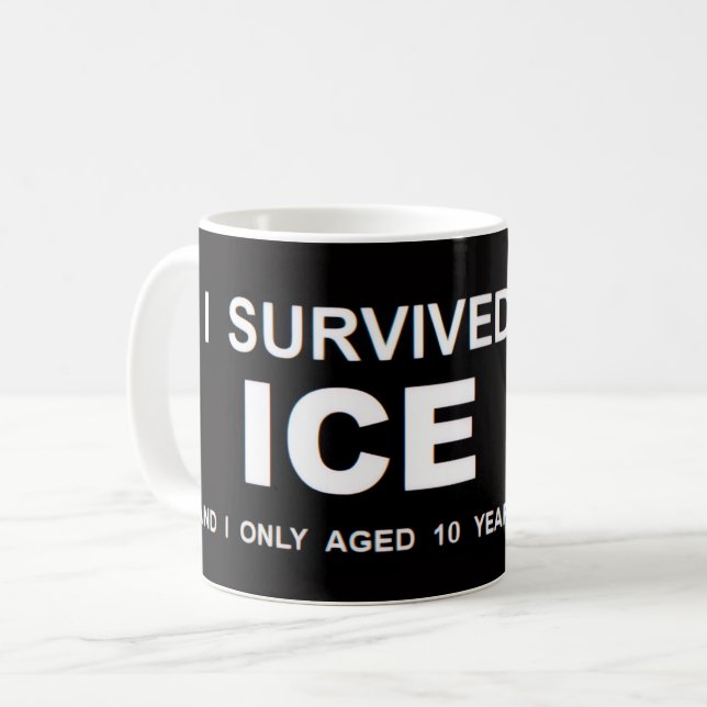 Caneca De Café Eu Sobrevivi ao ICE  (Frente Esquerda)
