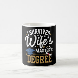 Caneca De Café Eu Sobrevivi Aos Mestrados Da Minha Esposa Graduan