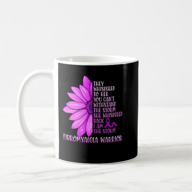 Caneca De Café Eu Sou A Consciência Da Fibromialgia Da Tempestade (Esquerda)