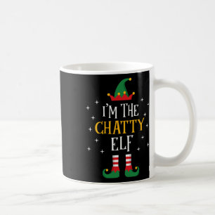 Caneca De Café Eu sou a Elf Chatty T Shirt Engraçada Família de P
