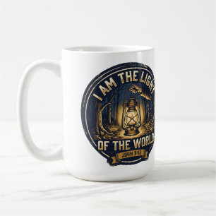 Caneca De Café Eu Sou a Luz do Mundo João 8:12 Lanterna