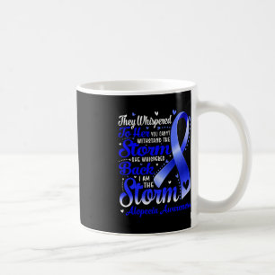 Caneca De Café Eu Sou A Tempestade Alopecia Consciência Azul Fita