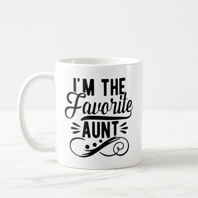 Caneca De Café Eu sou a tia favorita (Esquerda)