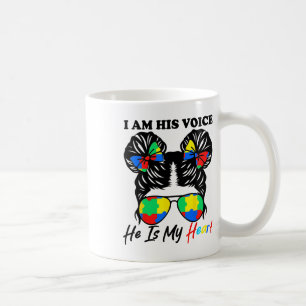 Caneca De Café Eu Sou A Voz Dele Ele É O Meu Coração Autismo Home