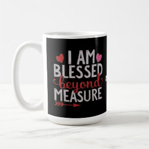Caneca De Café Eu Sou Abençoado Além De Medir Gráfico Bonito E En