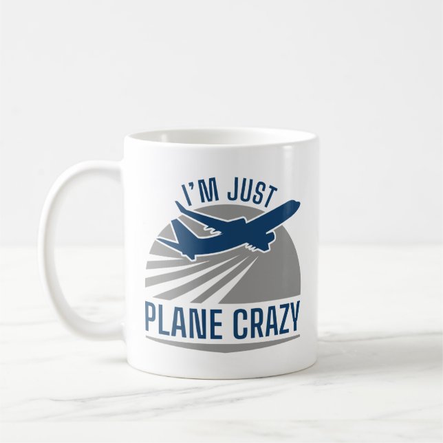 Caneca De Café Eu sou apenas o avião louco (Esquerda)
