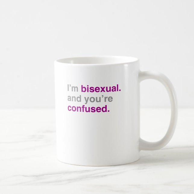 Caneca De Café Eu sou bissexual e você está confuso (Direita)