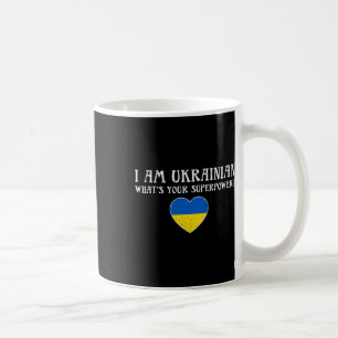 Caneca De Café Eu Sou Camisa Ucraniana Eu Apoio A Ucrânia Paz Fl