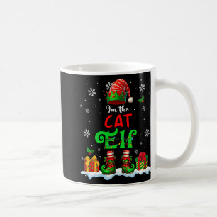 Caneca De Café Eu sou Cat Elf Natal Elf Família de Fatos