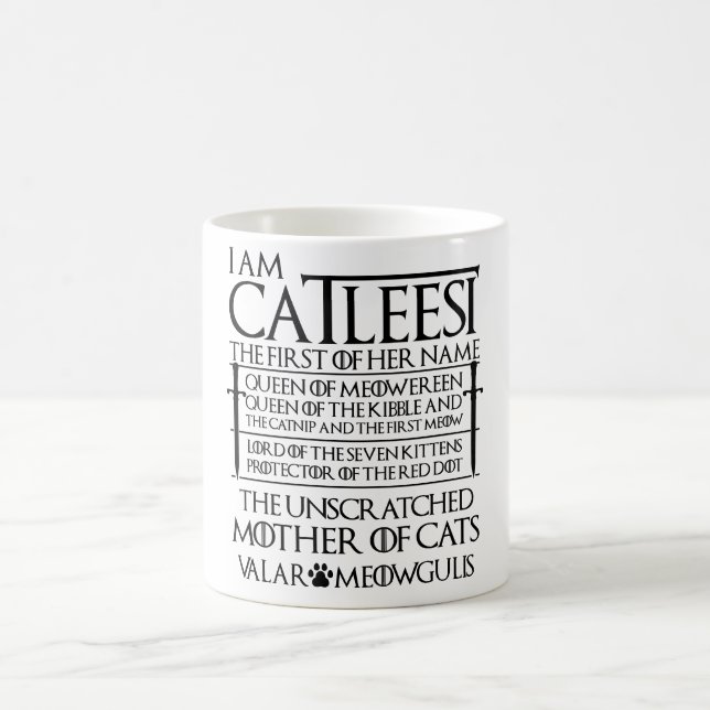 Caneca De Café eu sou catleesi mãe de gatos Mug (Centro)