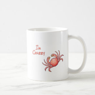 Caneca De Café Eu sou Crabby com crustáceo conhecido