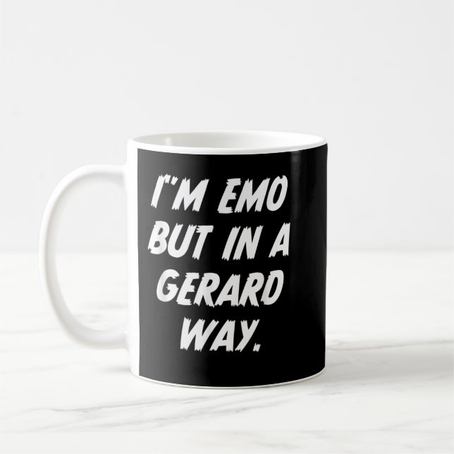Caneca De Café Eu sou Emo, mas no Gerard Way Cote (Esquerda)