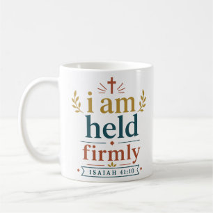 Caneca De Café Eu Sou Firmemente Segurado Citação de Versículo Bí