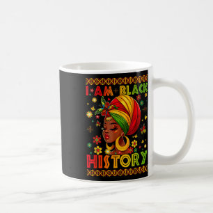 Caneca De Café Eu Sou História Negra Juneteenth Afro-Americano Bl