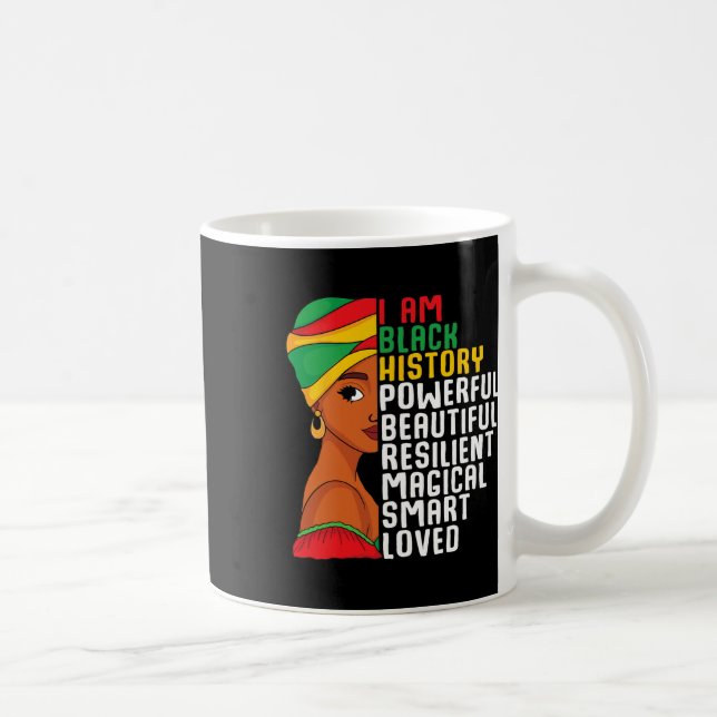 Caneca De Café Eu Sou História Negra Mulheres Poderosas Garotas H (Direita)