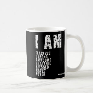 Caneca De Café Eu Sou Incrível, Forte, Abençoada Motivação De Deu