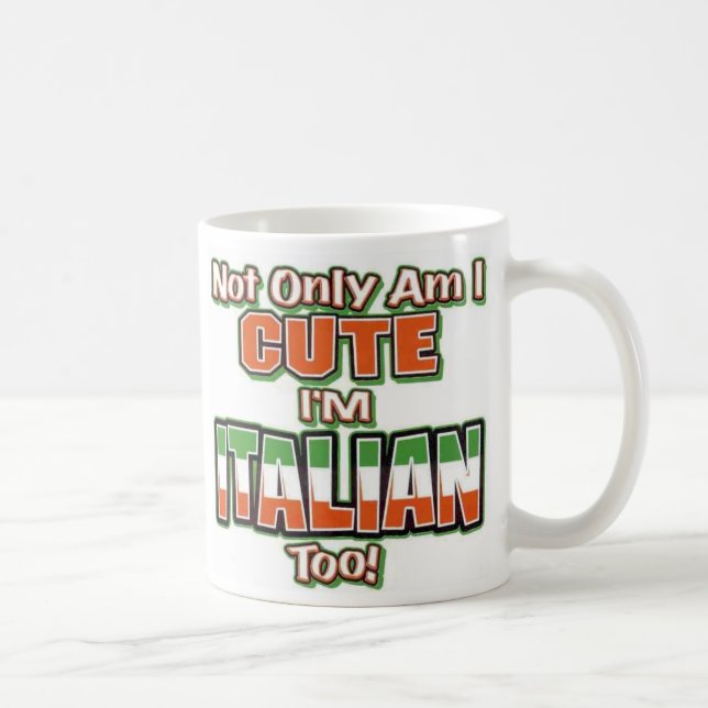 Caneca De Café Eu sou italiano demasiado!!! (Direita)
