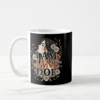 Caneca De Café Eu Sou Jane Doe Eu Fico Com as Mulheres Floral Fem