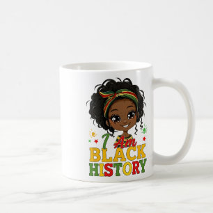Caneca De Café Eu Sou Mês da História Negra Afro-Americano Negro