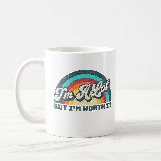Caneca De Café Eu sou muito, mas vale a pena que o Rainbow presen (Esquerda)