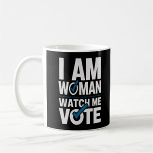 Caneca De Café Eu Sou Mulher Observe Me Votar Vintage 