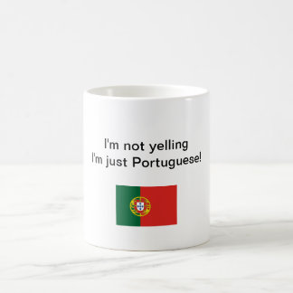 Caneca De Café "Eu sou não gritando mim sou apenas português!"