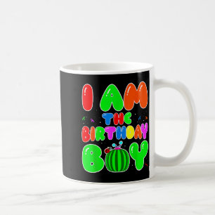 Caneca De Café Eu Sou o Garoto do Aniversário Funny Melancia Aniv