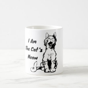 Caneca De Café Eu sou o gato magricela.