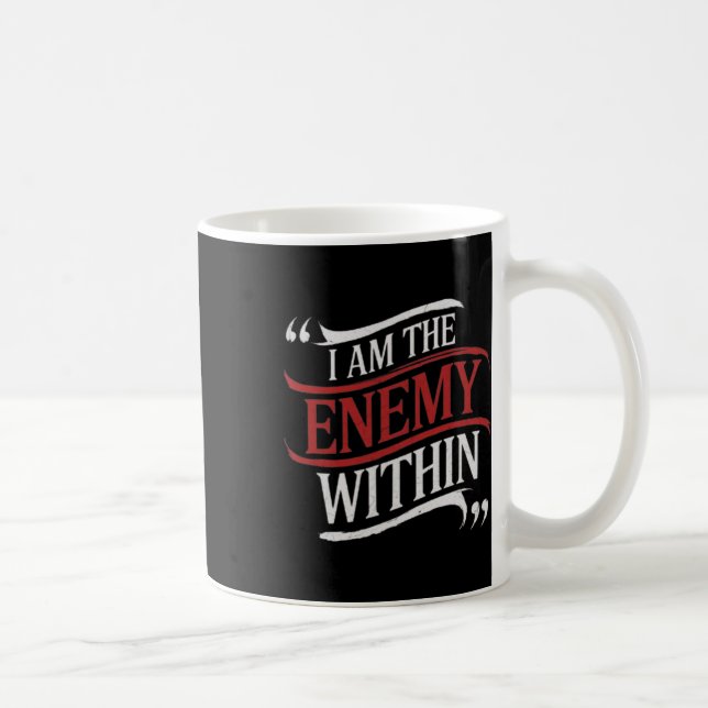 Caneca De Café Eu Sou o Inimigo Interior Kamala Harris Vs Trump 2 (Direita)