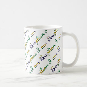 Caneca De Café Eu sou o padrão tipográfico do orgulho do país 