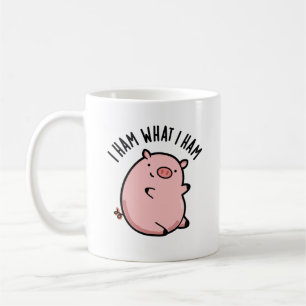Caneca De Café Eu Sou O Que Eu Sou Engraçado Pig Pun