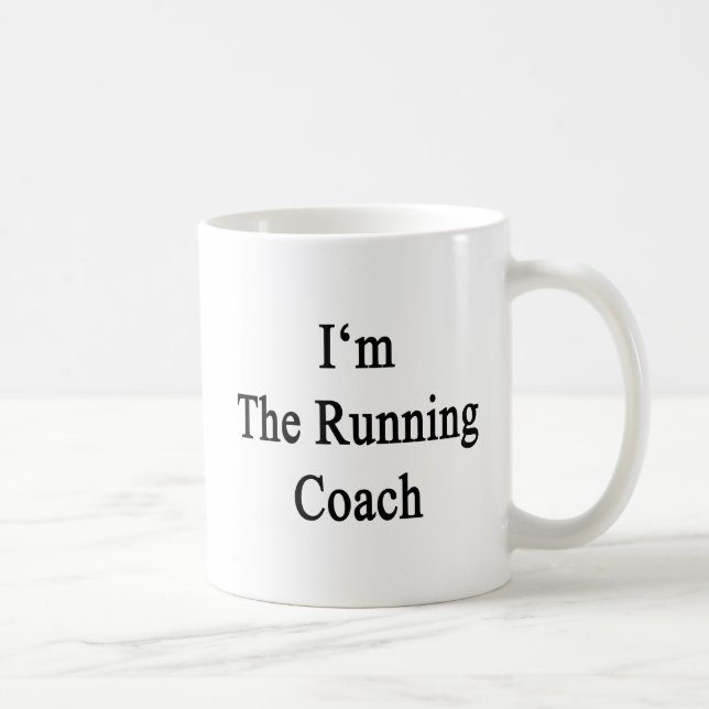 Caneca De Café Eu sou o treinador Running (Direita)