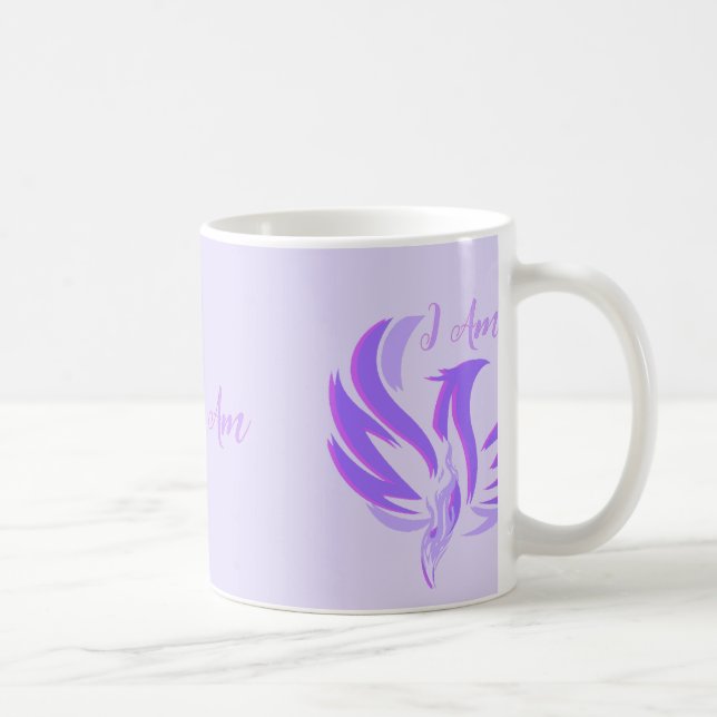 Caneca De Café Eu Sou Pássaro de Fogo da Chama Violeta - Feminino (Direita)