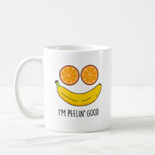 Caneca De Café Eu sou Peelin Good Funny Fruta Pun