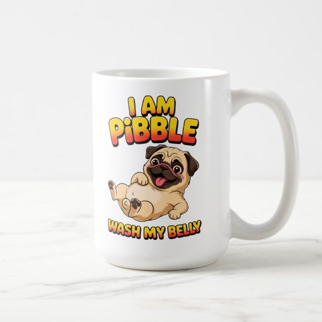 Caneca De Café Eu Sou Pibble Lave Minha Barriga (Direita)