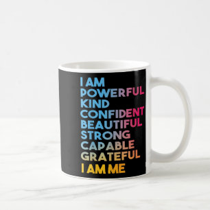 Caneca De Café Eu Sou Poderoso Confiante Belo Capa Forte